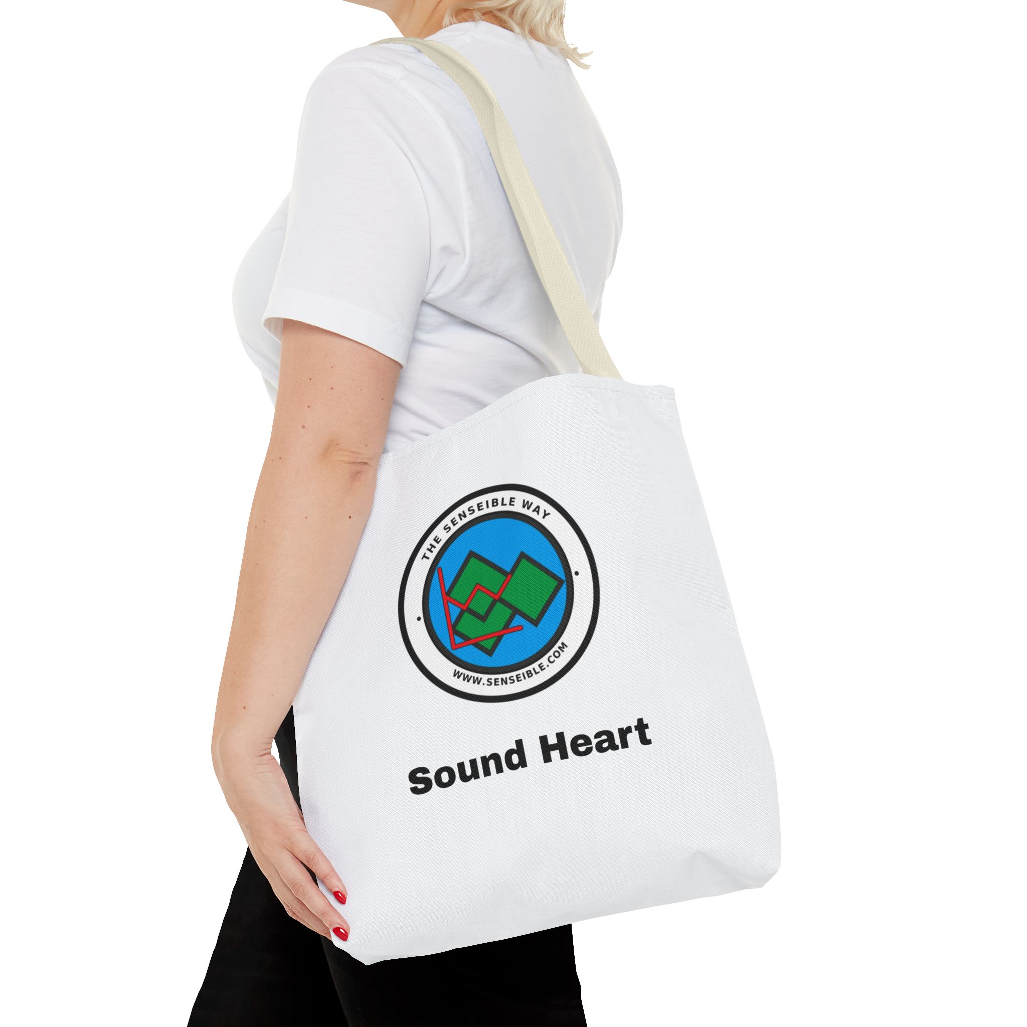 Sound Heart Tote Bag — Senseible Way Canvas Shopping Bag - Image 36