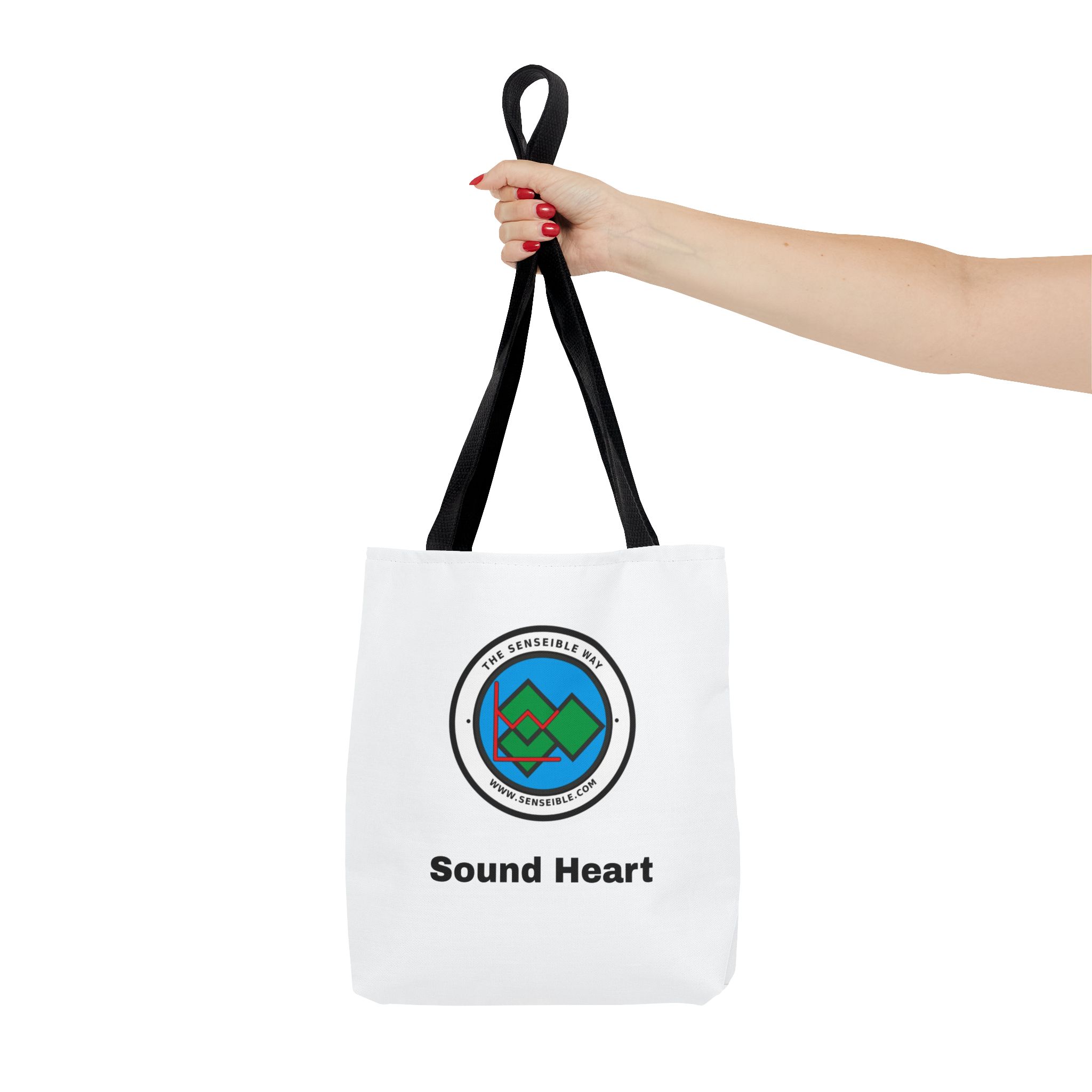 Sound Heart Tote Bag — Senseible Way Canvas Shopping Bag - Image 4