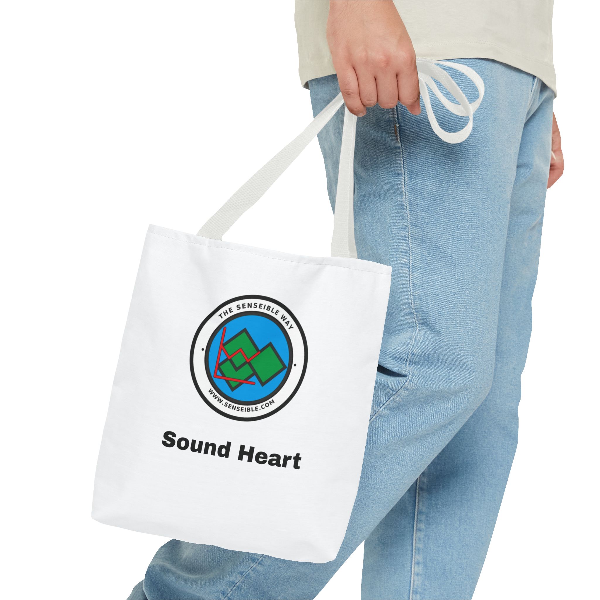Sound Heart Tote Bag — Senseible Way Canvas Shopping Bag - Image 19