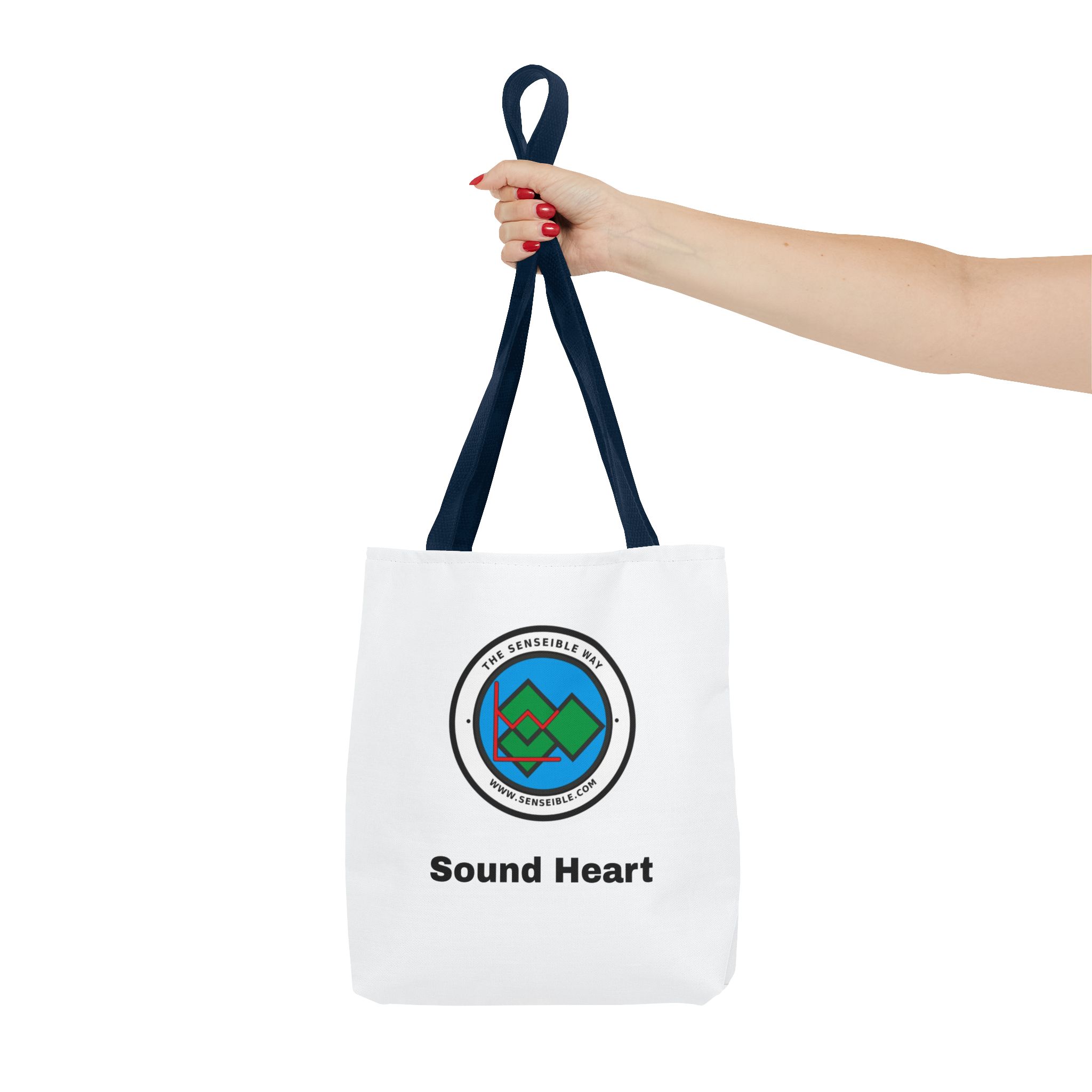 Sound Heart Tote Bag — Senseible Way Canvas Shopping Bag - Image 44