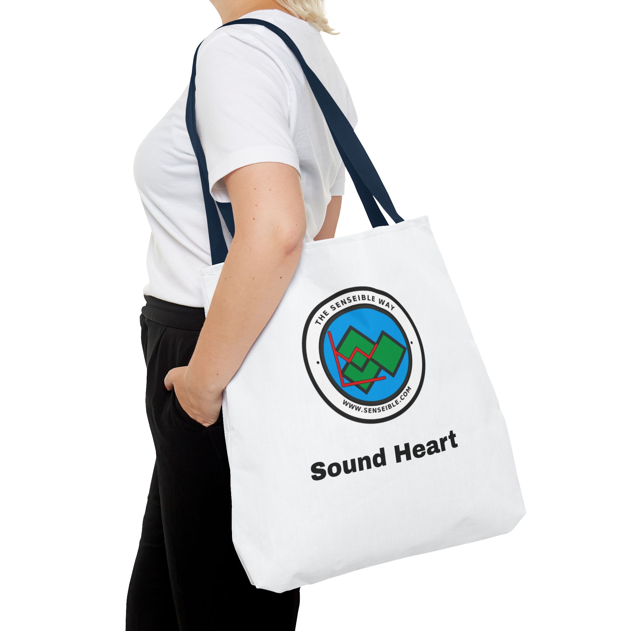 Sound Heart Tote Bag — Senseible Way Canvas Shopping Bag - Image 52