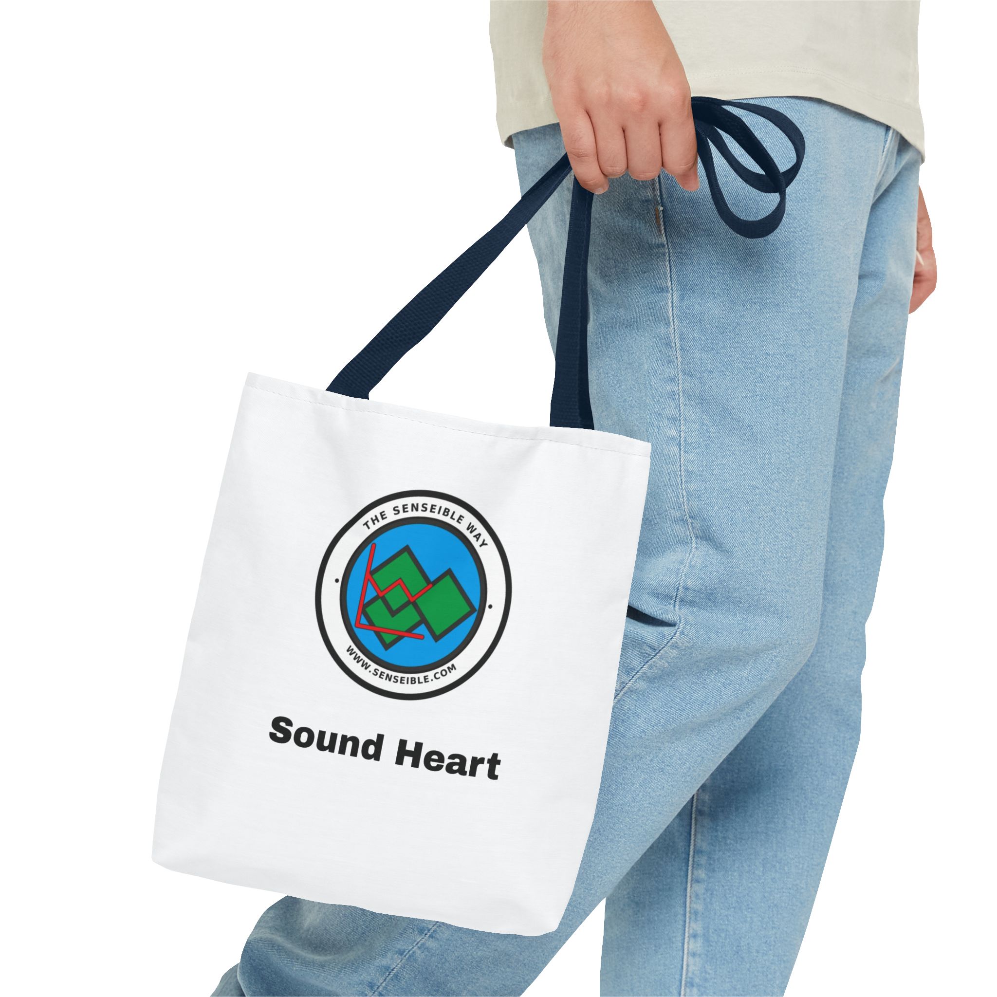 Sound Heart Tote Bag — Senseible Way Canvas Shopping Bag - Image 43
