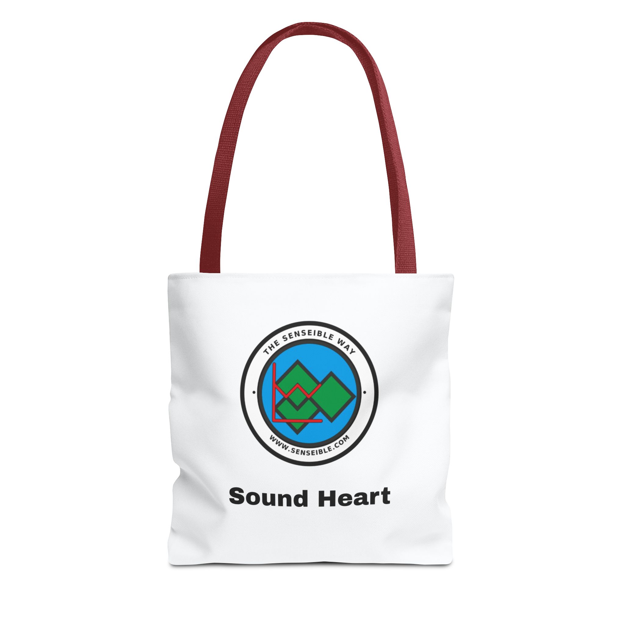 Sound Heart Tote Bag — Senseible Way Canvas Shopping Bag - Image 5