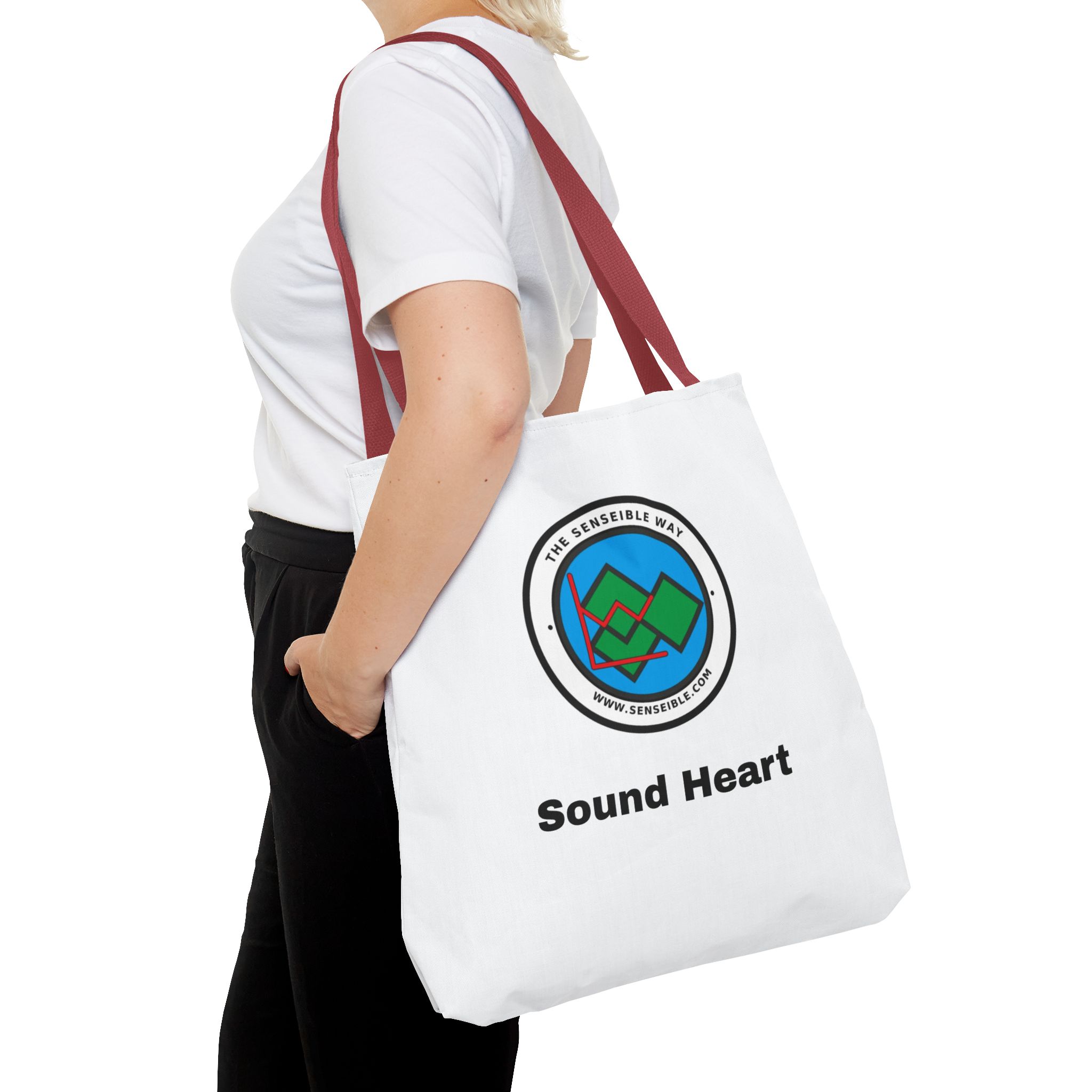 Sound Heart Tote Bag — Senseible Way Canvas Shopping Bag - Image 16
