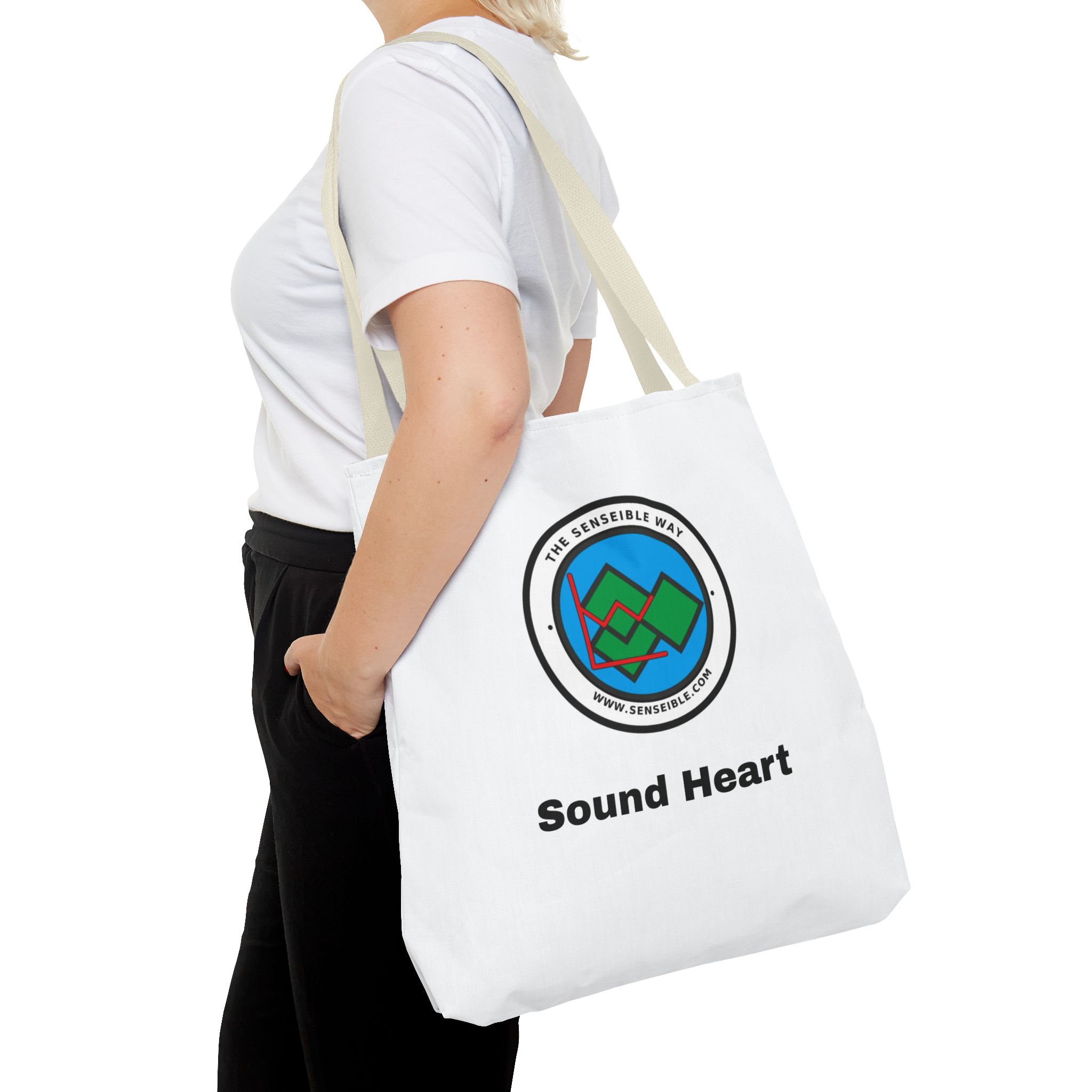 Sound Heart Tote Bag — Senseible Way Canvas Shopping Bag - Image 40