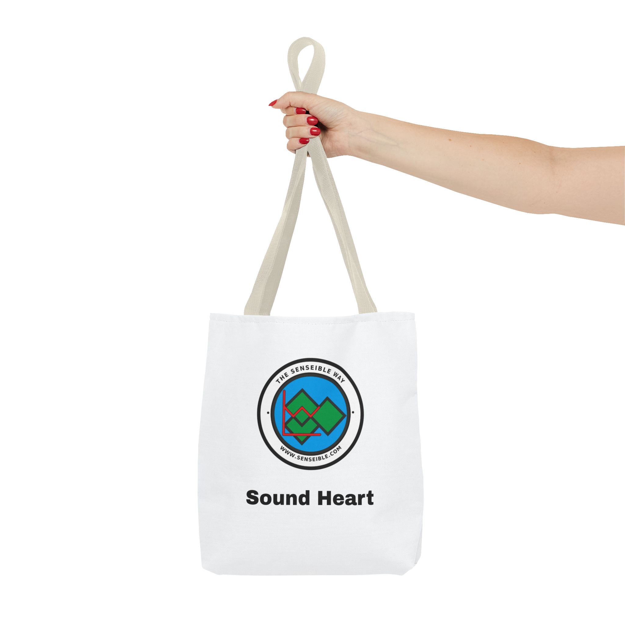 Sound Heart Tote Bag — Senseible Way Canvas Shopping Bag - Image 32