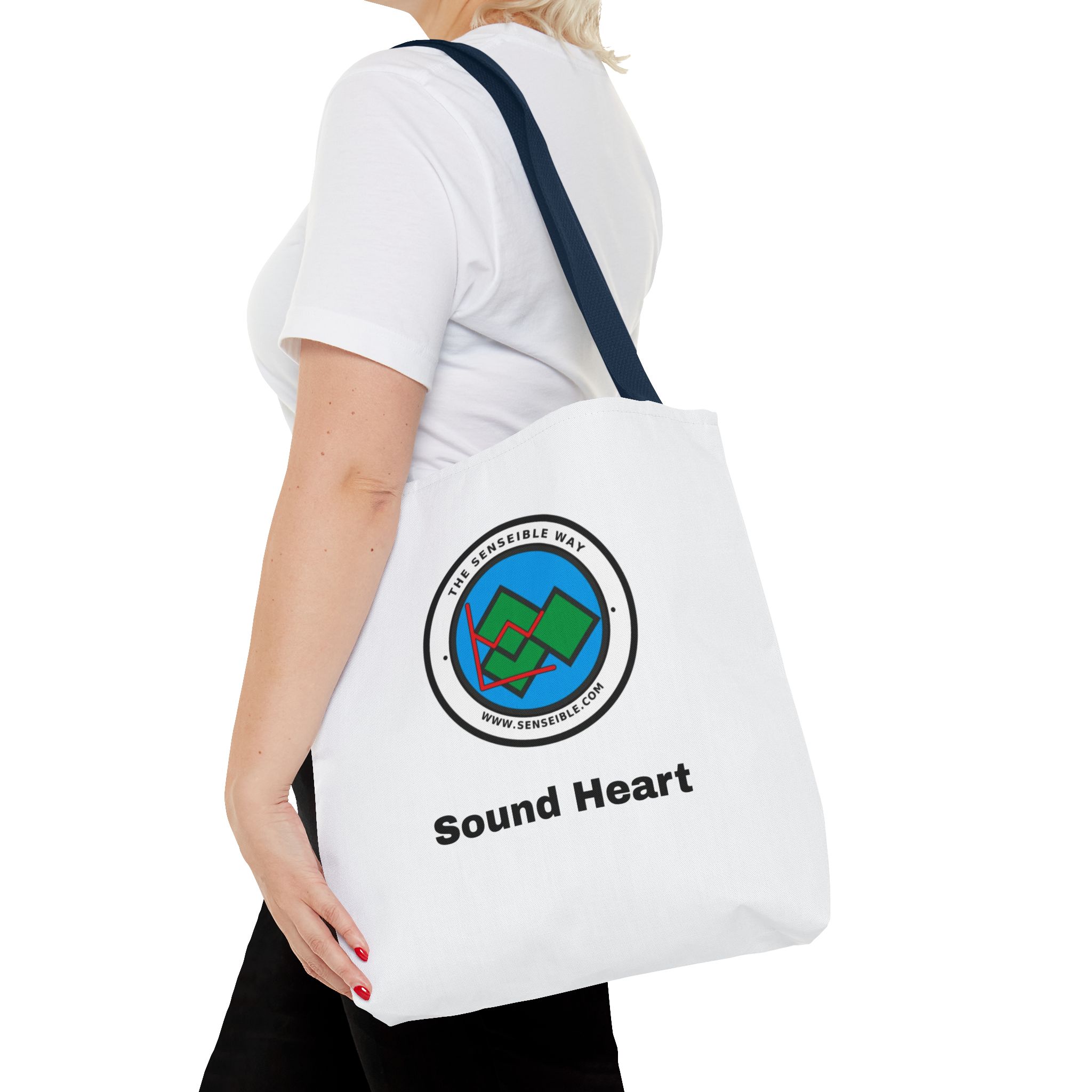 Sound Heart Tote Bag — Senseible Way Canvas Shopping Bag - Image 48