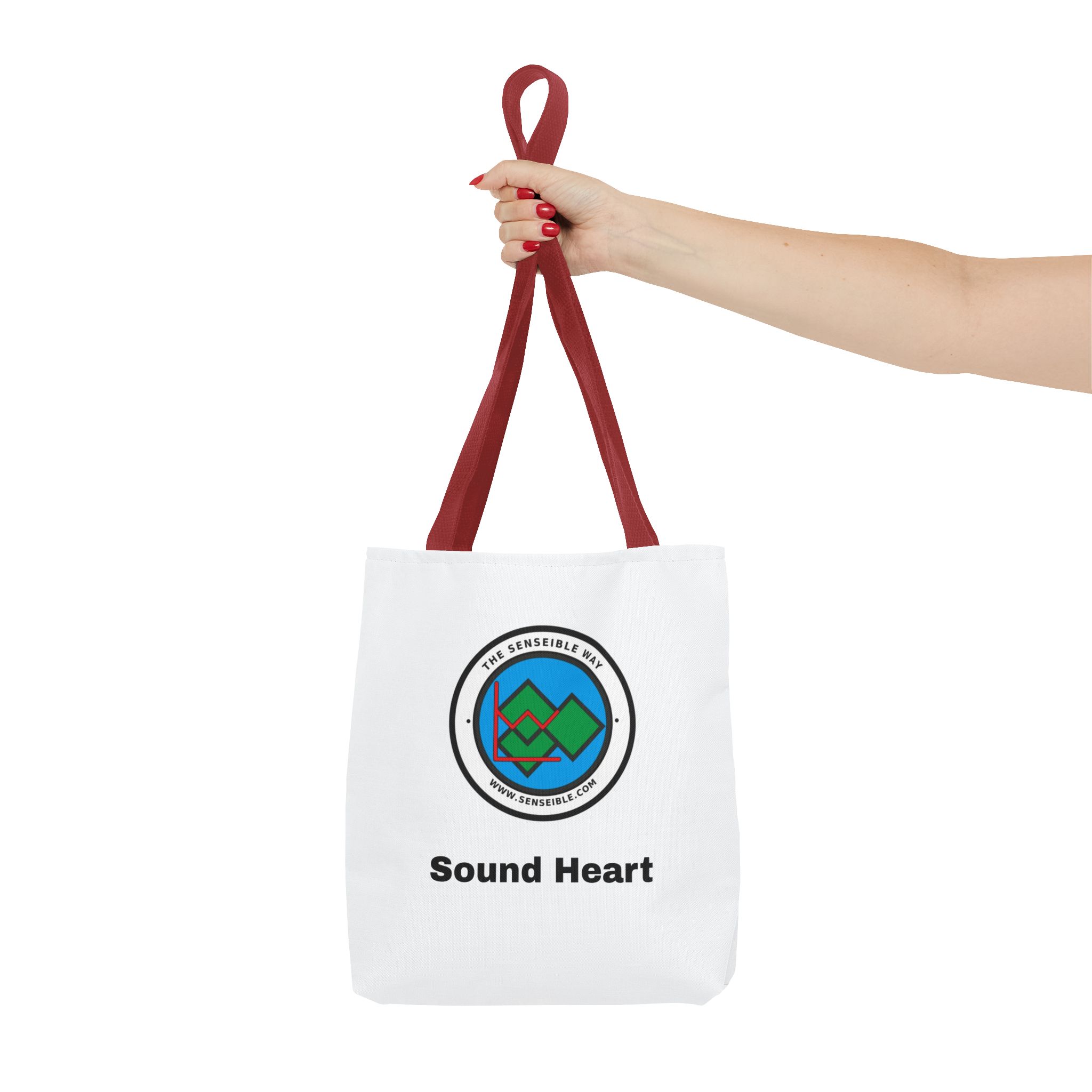 Sound Heart Tote Bag — Senseible Way Canvas Shopping Bag - Image 8