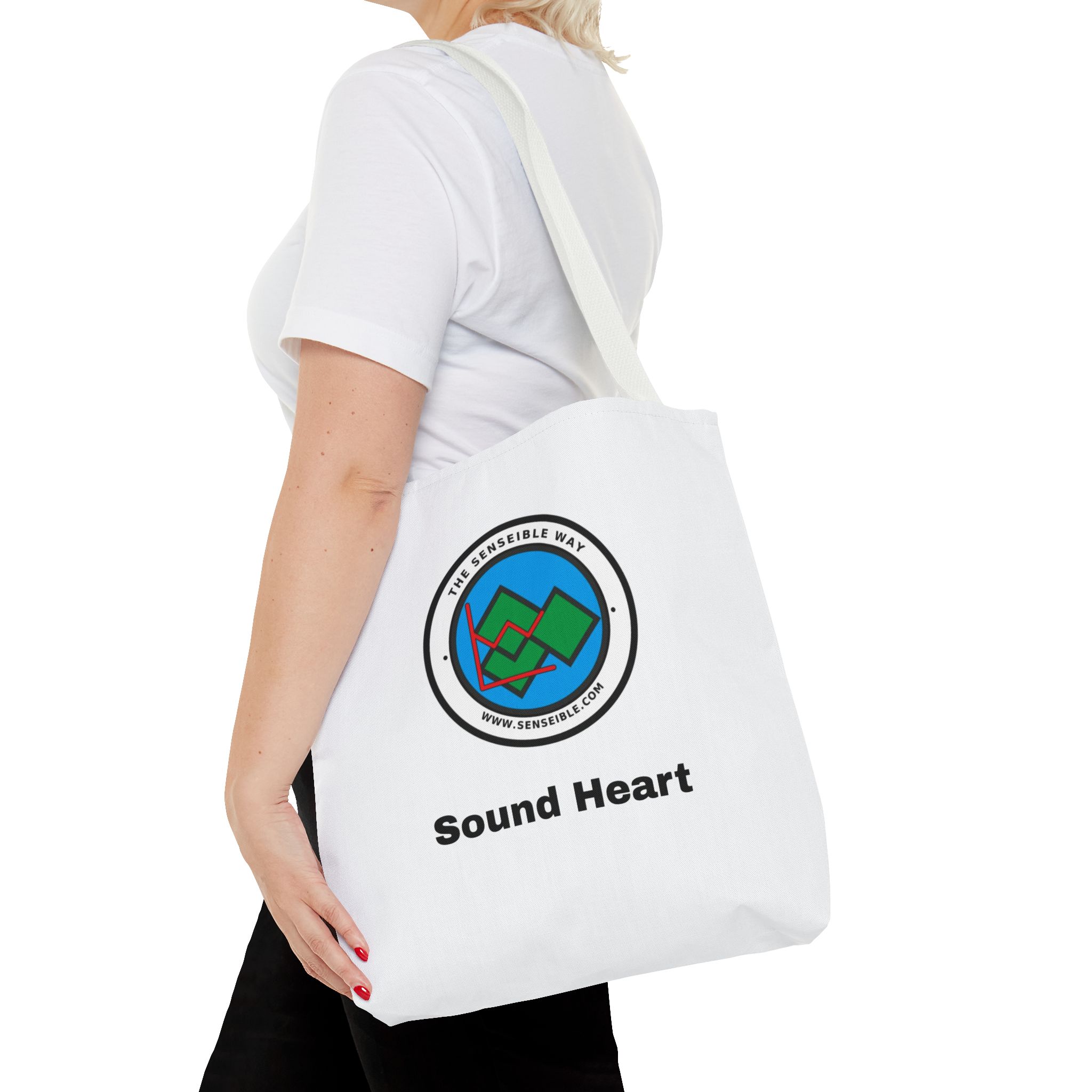 Sound Heart Tote Bag — Senseible Way Canvas Shopping Bag - Image 24