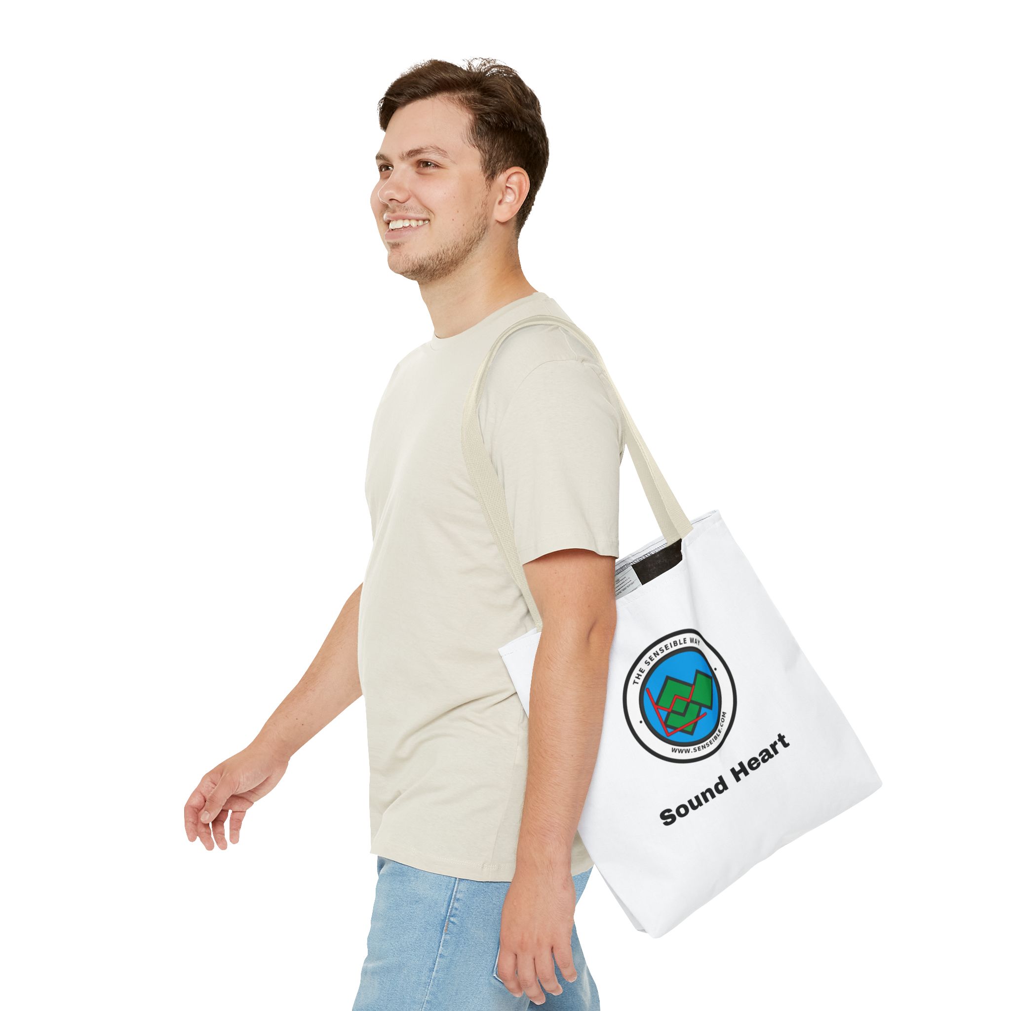 Sound Heart Tote Bag — Senseible Way Canvas Shopping Bag - Image 35